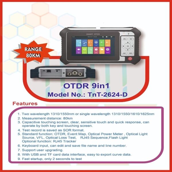 OTDR 9 IN 1 Model-TNT-2624-D