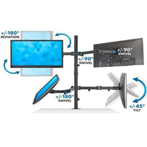 QUAD LED LCD DESKTOP MOUNT